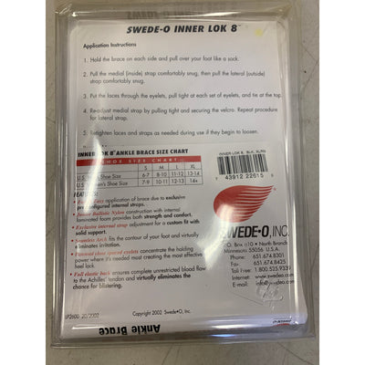 Swede-O Ankle Lok Support with Knit Tongue, Extra Large Ankle Brace Black