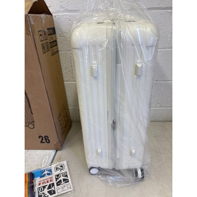 ROAMING 26" Checked Luggage Expandable Spinner Wheels TSA Lock Cup Holder Yellow