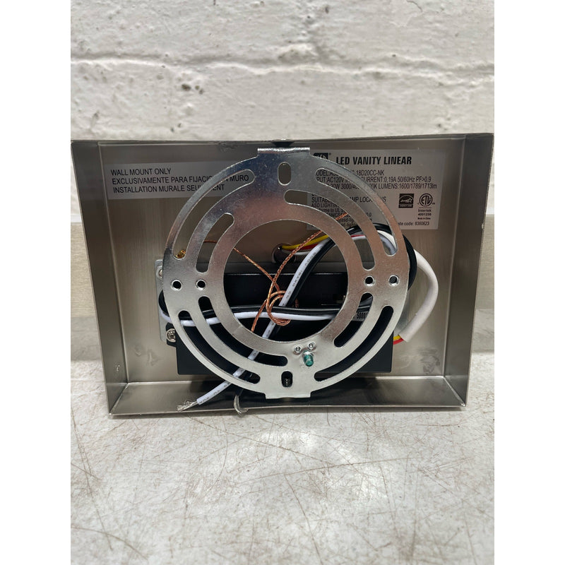 ASD LED 18 Inch Wall Mount Vanity Lighting Fixture, 3CCT, Dimmable, Nickel