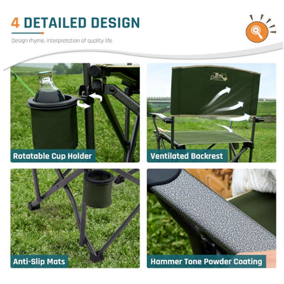 2-Pack DMH Outdoors Folding Camping Chair Heavy Duty Camping Chairs 400 lbs