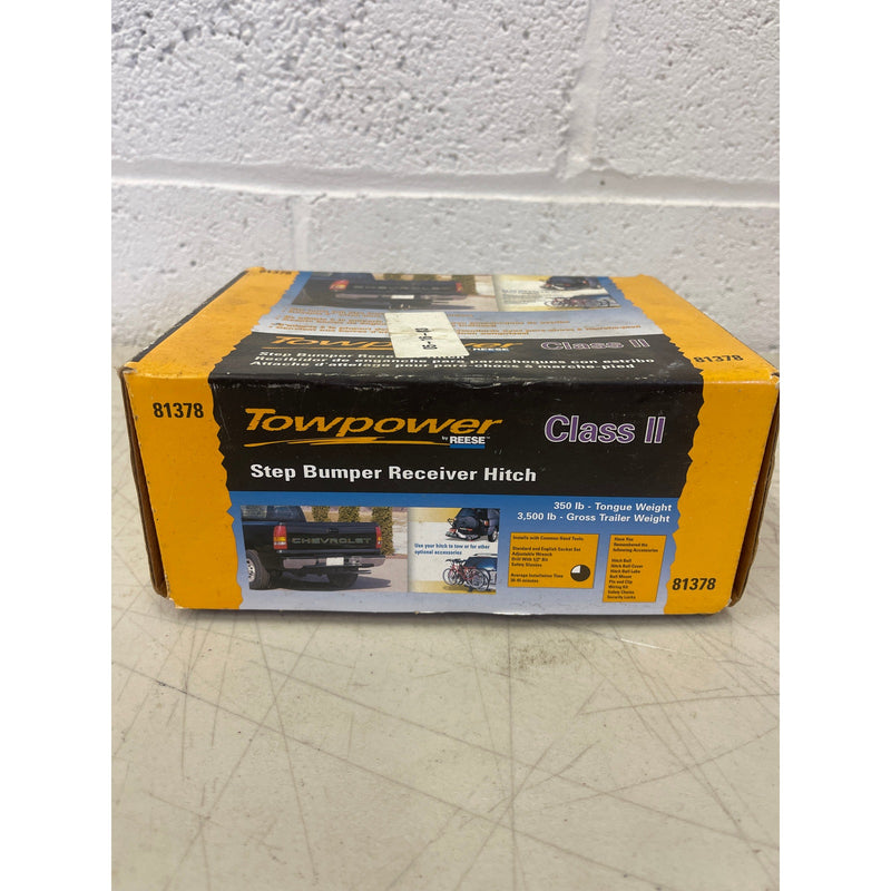 Reese Towpower Class II Step Bumper Receiver Hitch, Black 81378