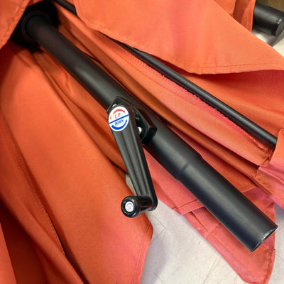 9' Market Umbrella with Tilt Waterproof Patio Umbrella, Crank Up & Down - Orange