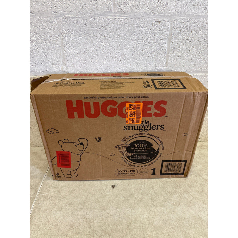 Baby Diapers Size 1 (8-14 lbs), 198ct, Huggies Little Snugglers Newborn Diapers