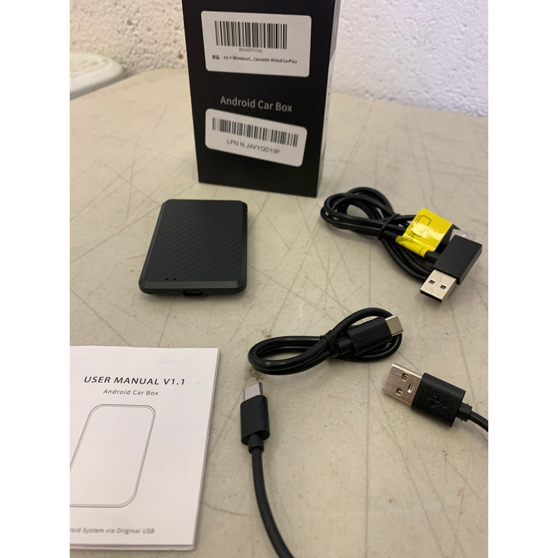 Android Car Box 3 In 1 Wireless With Wired Car Play Black Usb C Cord