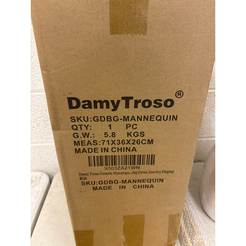 DamyTroso Female Mannequin Torso, Dress Form for Sewing 55-71" Height Adjustable