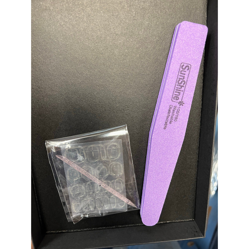 150+ Mixed Sets of Acrylic Press On Nails, Mixed Colors & Designs, Application Kit, NEW