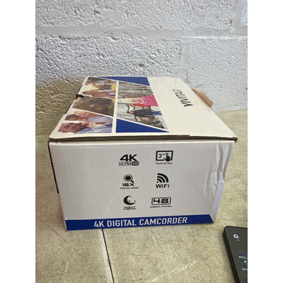 Vivitar 4K Digital Camcorder 16x Zoom , WIFI, Touch Screen, Rechargeable, Black