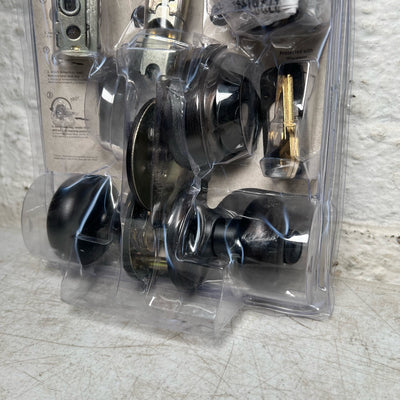 Kwikset Cove Venetian Bronze Keyed Entry Door Knob and Single Cylinder Deadbolt