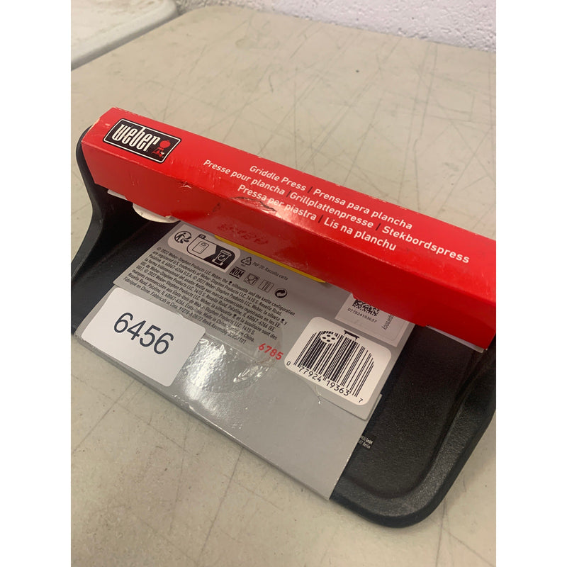 Weber Griddle Grill Press in Cast Iron 9"x6" 4lb