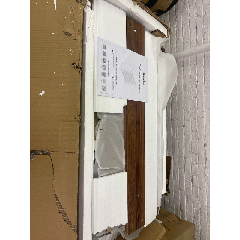 Tribesigns 6-Tier Wooden Shoe Cabinet, Louvered Doors & Adjustable Shelves, READ