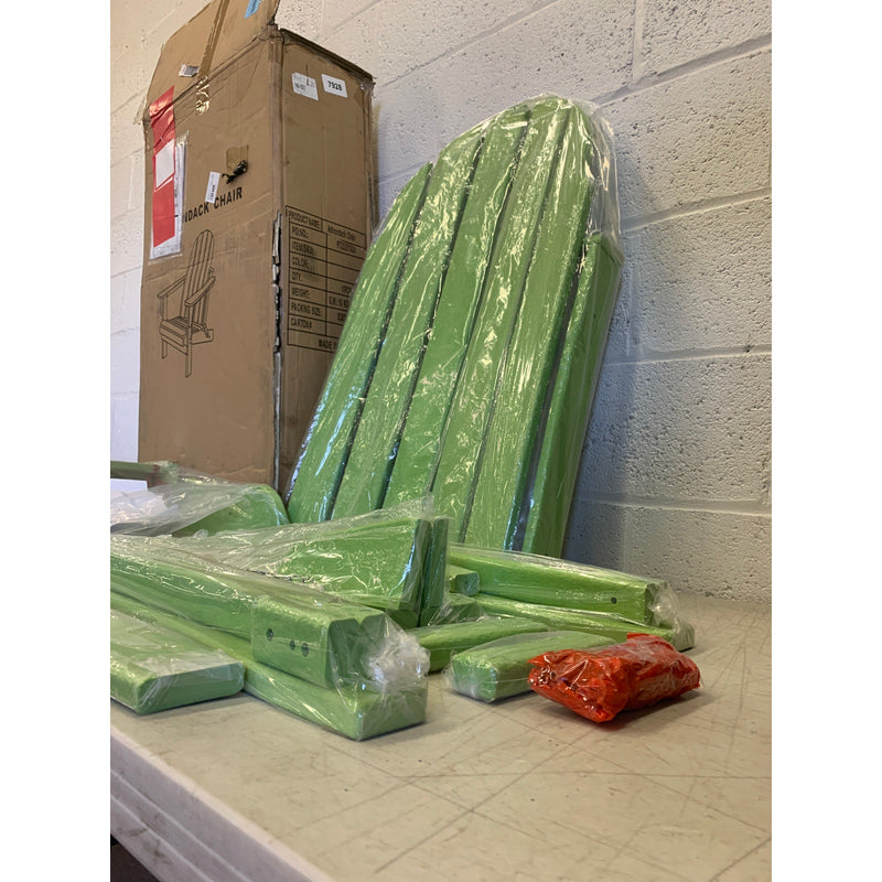 DAILYLIFE Folding Adirondack Chair, HDPE Patio Outdoor Chair Lime