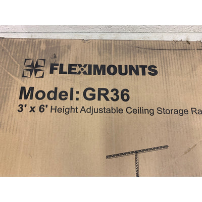 Fleximounts Classic 3' x 6' Overhead Garage Storage Rack, Ceiling Mount, GR36