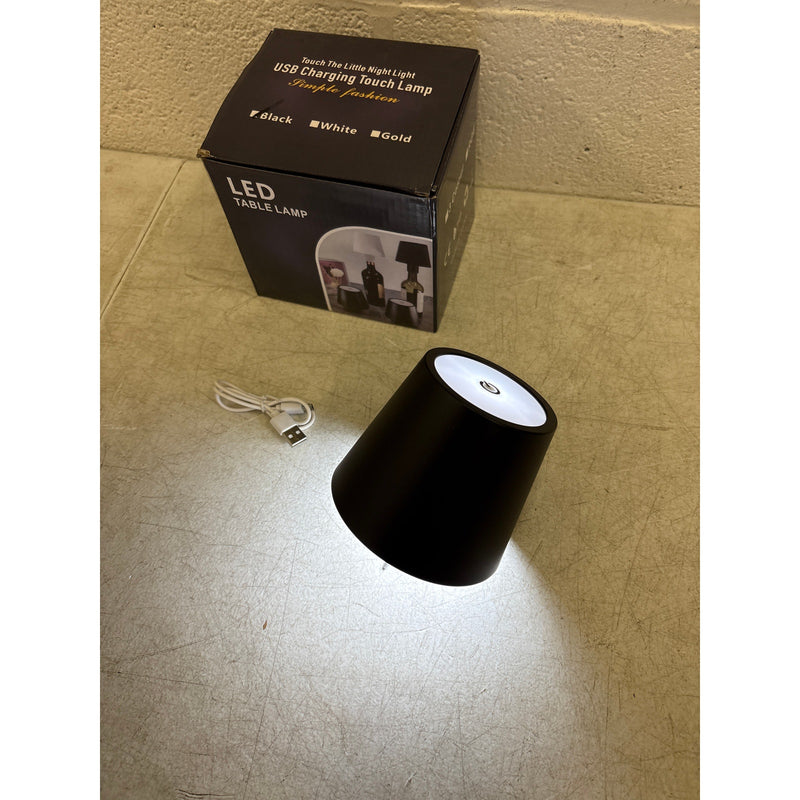 LED Wine Bottle Lamp 3-Color Wireless Bottle Table Touch Control - Black