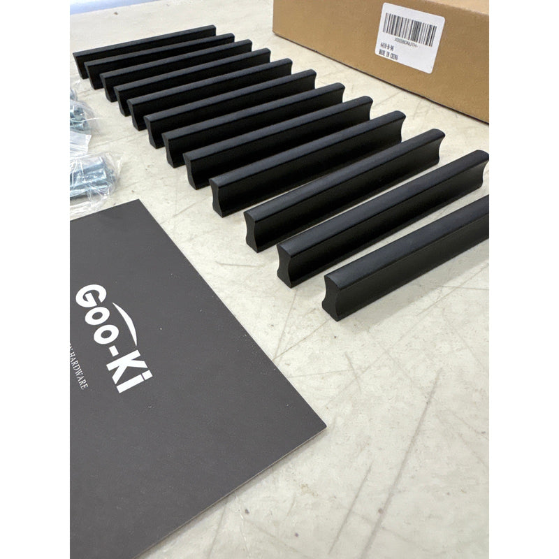 Goo-Ki 12-Pack 3-3/4" Hole Center Cabinet Pulls Black, Drawer Hardware Cabinets