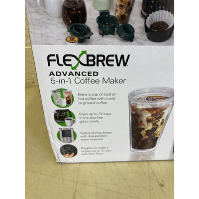 Hamilton Beach FlexBrew Advanced 5-in-1 Coffee Maker, Pods, Ground Coffee