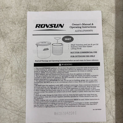 ROVSUN 36 QT Stainless Steel Stock Pot with Steamer Basket & Lifting Hook