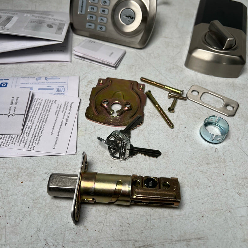 Kwikset Powerbolt 250 Electronic Deadbolt Keypad, Satin Nickel, Missing Hardware