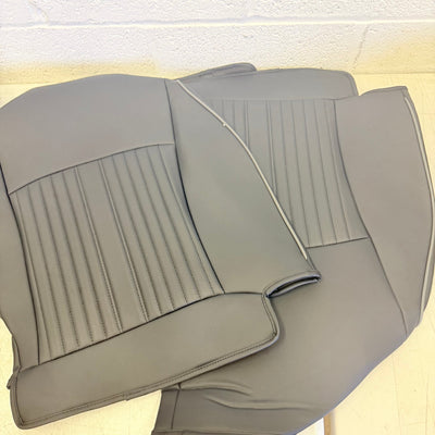 FREESOO Custom Fit Leather Tacoma Seat Covers Full Set Gen 4 2024-2025, Black