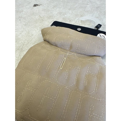 UGG Sherpa Quilted Pet Coat, Hook & Loop Straps, Soft & Cozy Tan Xtra Small Size