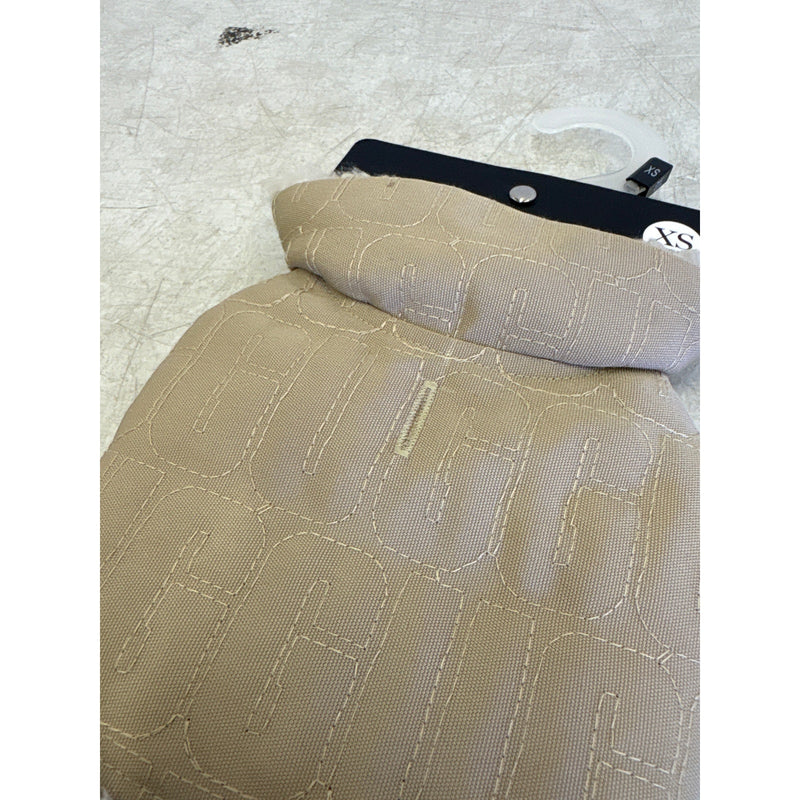 UGG Sherpa Quilted Pet Coat, Hook & Loop Straps, Soft & Cozy Tan Xtra Small Size