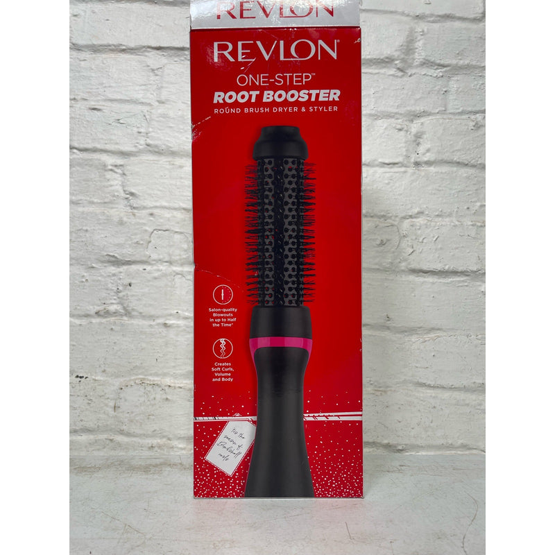 Revlon 1 Step Root Booster Round Brush Dryer/Hair Styler, Fight Frizz, Add Vol