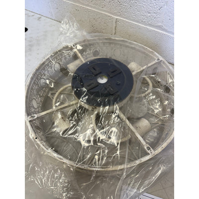 Vivlite Vintage Ceiling Light & Fan w Remote, 18" Flush Mount Antique White