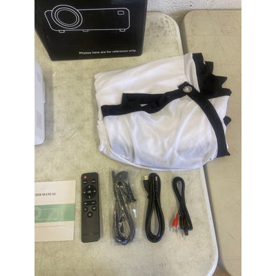 DR.J Professional Mini Projector with Screen Bluetooth 5.2 8000L HD 1080P Large