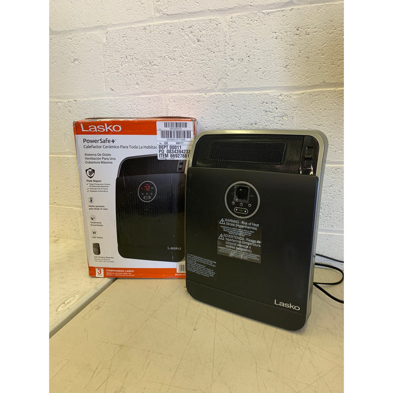 Lasko Whole Room Ceramic Console Space Heater with Remote, Black, CC18306 1500W