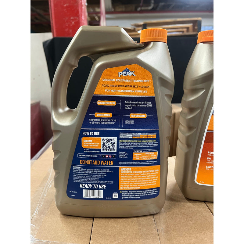 1-Gal PEAK Original Equipment Technology Antifreeze for North American Vehicles Orange