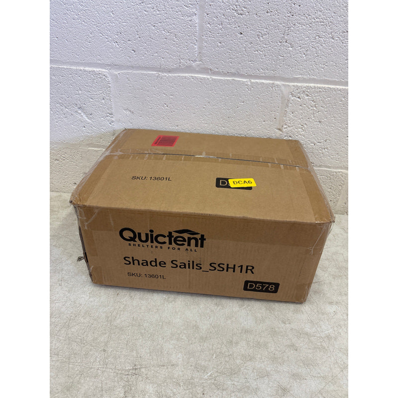 Quictent 20x16 ft Shade Sail with Hardware Kit Rectangle Sun Shade Sail - Blue