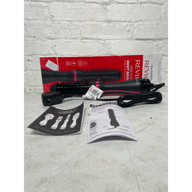 Revlon 1 Step Root Booster Round Brush Dryer/Hair Styler, Fight Frizz, Add Vol