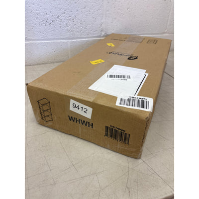 Furinno Turn-N-Tube 4-Tier Multipurpose Shelf Display Rack, White/White