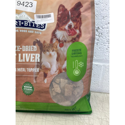 Nutri Bites Freeze Dried Beef Liver Dog/Cat Training Treats Food Topper 27oz