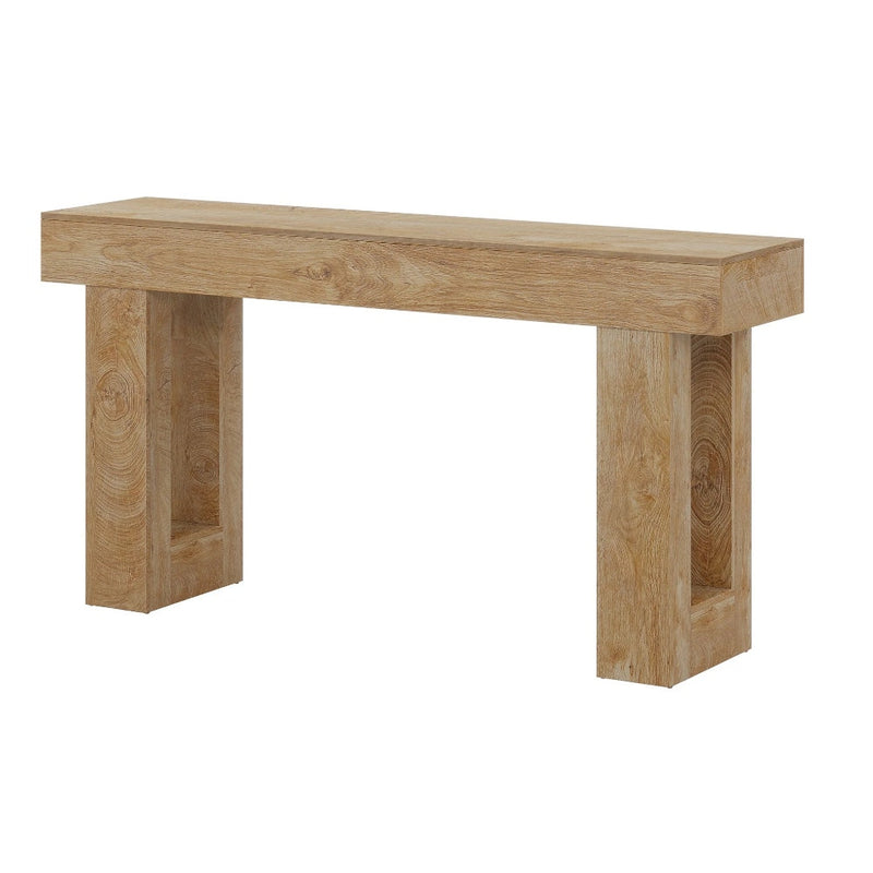 Tribesigns 63-Inch Console Table, Farmhouse Wooden Sofa & Entryway Table Brown