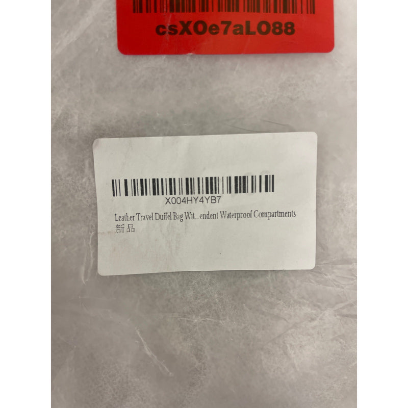 Yaxiang High Quality Leather Large Carry On Bag Travel Tote Duffel Bag - Black