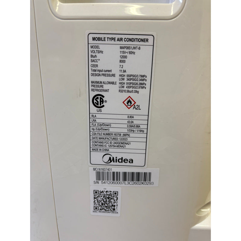 Midea SmartCool 8,000 BTU Smart Portable Air Conditioner, 350 sqft, UNIT ONLY