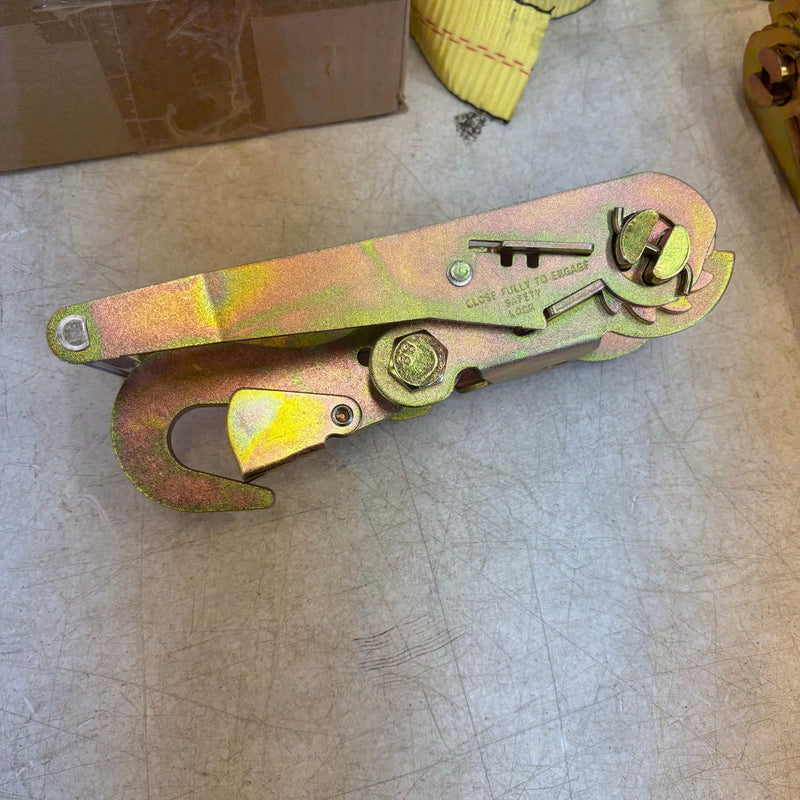 Waltyotur 4 Pcs Auto Lanyard Ratchet Straps 2 x 96 Classic Yellow 3300 LB CAP