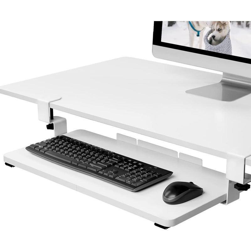 Flexispot Keyboard Tray WHITE Desk Accessory, Clamp-On Desk, 25" x 12" KT3W