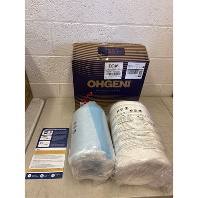 OhGeni Cooling 4-in Dual Layer Twin-XL Mattress Topper, College Dorm / Apartment