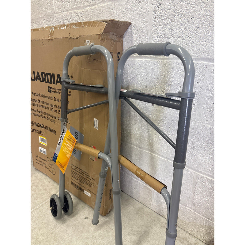 Medline Heavy Duty Bariatric Extra Wide Folding Walker w 5" Wheels Up to 600 lbs