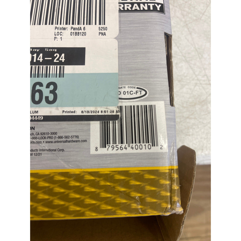Universal Hardware Commercial Panic Exit Device w 6-Pin SC4 Cylinder & Pull Trim