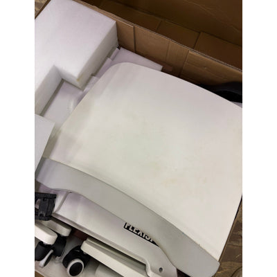FLEXISPOT Stationary Exercise Bike with Desktop, Adjustable, V9 - White, READ