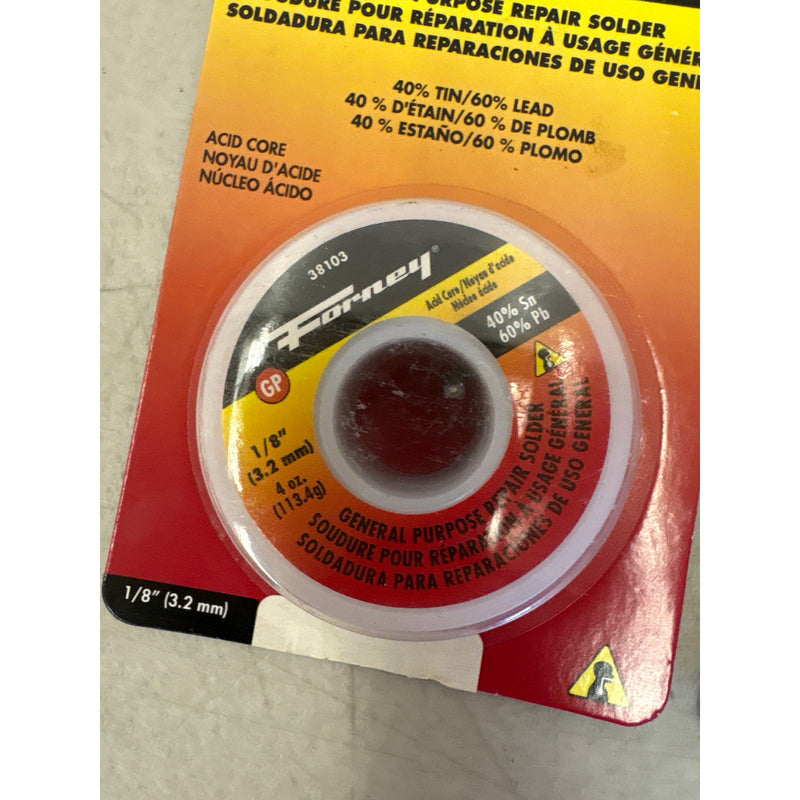 PACK-OF-2 Forney General Purpose Repair Solder 1/8" Acid Core - 61536 Auto