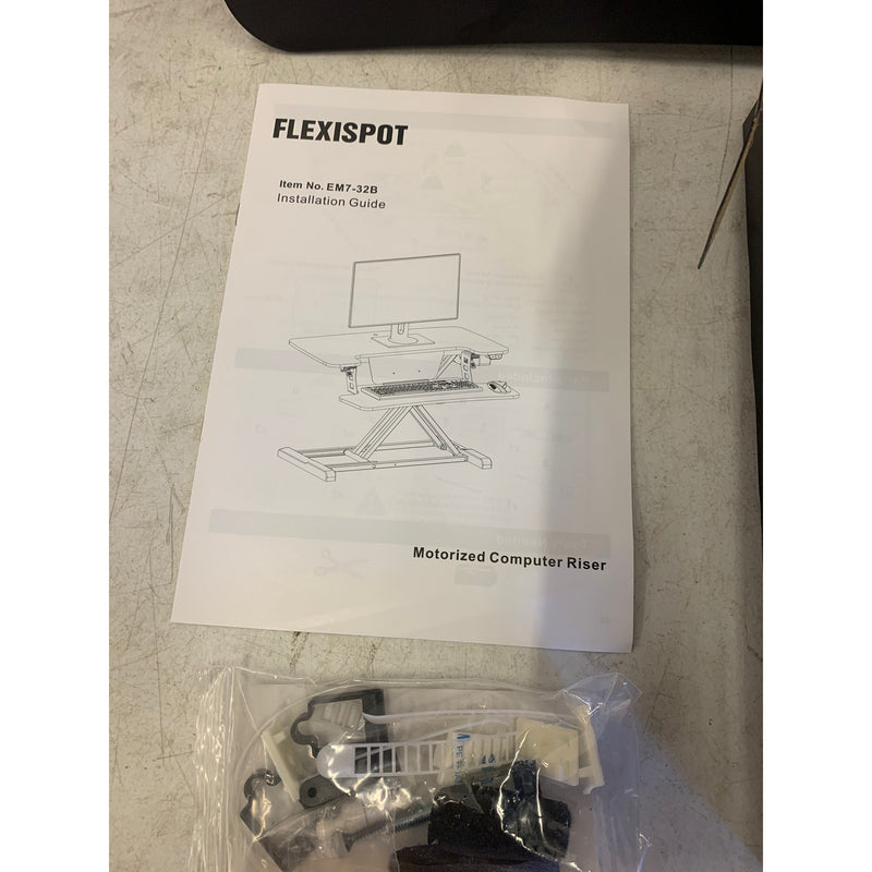Damaged Top, FLEXISPOT Motorized Standing Desk Converter 32" Black