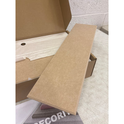 DECORITA Shiplap Felt Wall Panels 23-SqFt Interior Wall Decor, Camel /Tan 24pcs