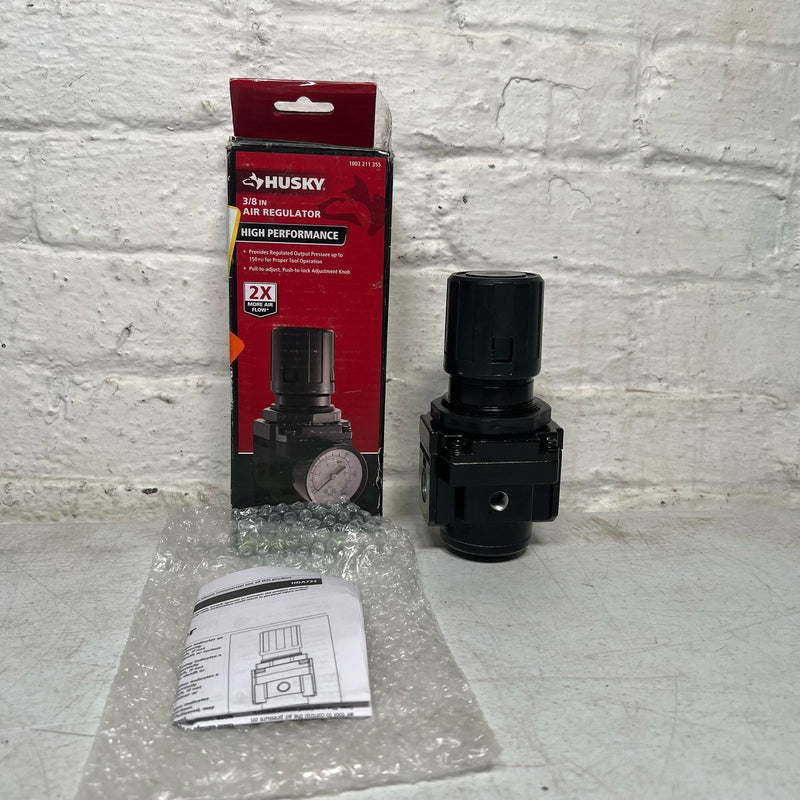 Husky 3/8 in. High Performance Air Regulator, 0-150 PSI, MISSING GAUGE
