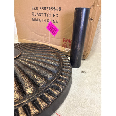 Flame&Shade 40lb Heavy Duty Round Base Stand Outdoor Patio Table Umbrella Bronze