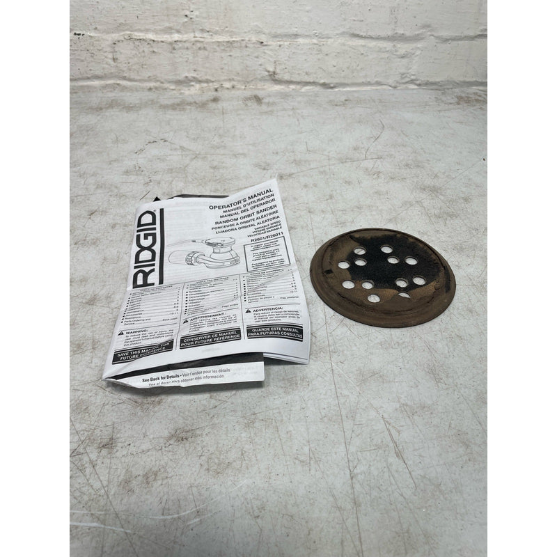 RIDGID Corded 5" Random Orbital Sander , 12,000 RPM, Speed Dial, See Details