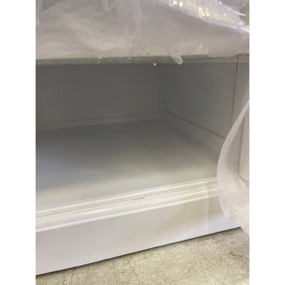 Novasolo Bedside Table w Shelves/ Drawer, Halifax Collection White 23 x 17 x 16"