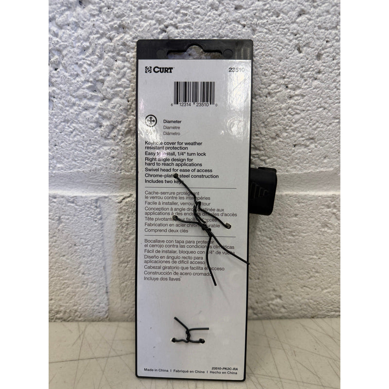 CURT Right-Angle Trailer Hitch Lock, 5/8-Inch Pin Diameter, Fits 2-Inch Receiver